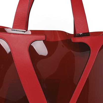Valentino Garavani PVC Vlogo Escape Tote Red 9 of 11