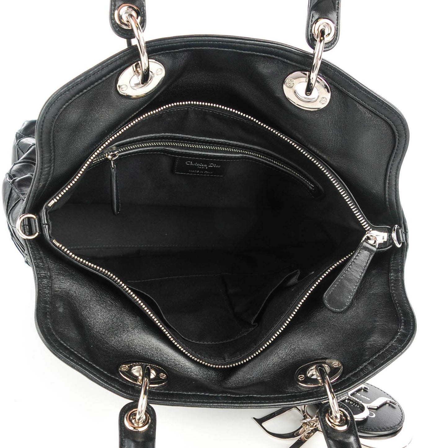 Lambskin Cannage Medium Granville Tote Black
