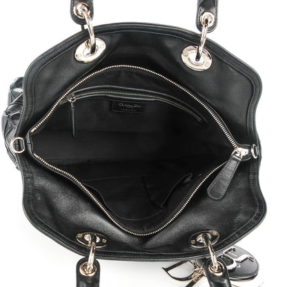 Christian Dior Lambskin Cannage Medium Granville Tote Black 5 of 6