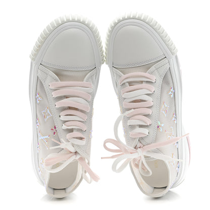 Louis Vuitton Iridescent Technical Mesh Monogram LV Squad Low Top Sneakers 38.5 Rose Clair 7 of 9