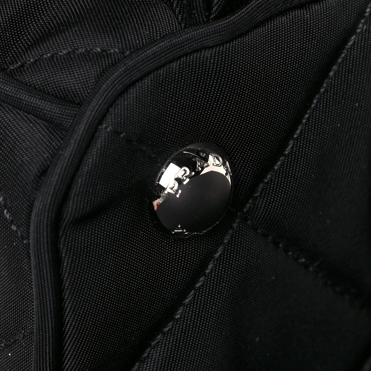 Nylon Tessuto Impuntu Quilted Backpack Black