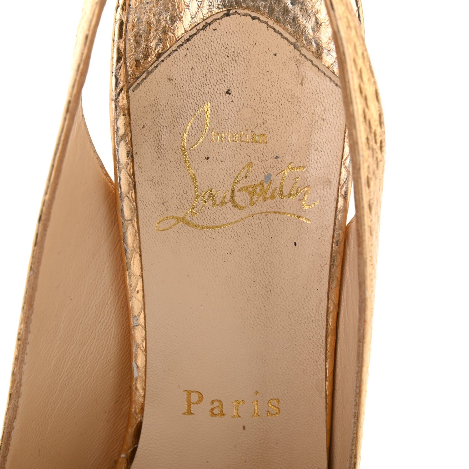 Christian Louboutin Ayers Metal Nodo 150 Pumps 37 Gold 7 of 21