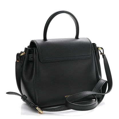 Versace Grained Calfskin Small La Medusa Top Handle Bag Black 3 of 12