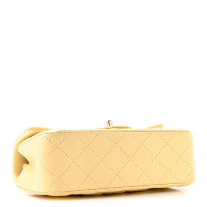 Chanel Lambskin Quilted Mini Rectangular Flap Yellow 4 of 10