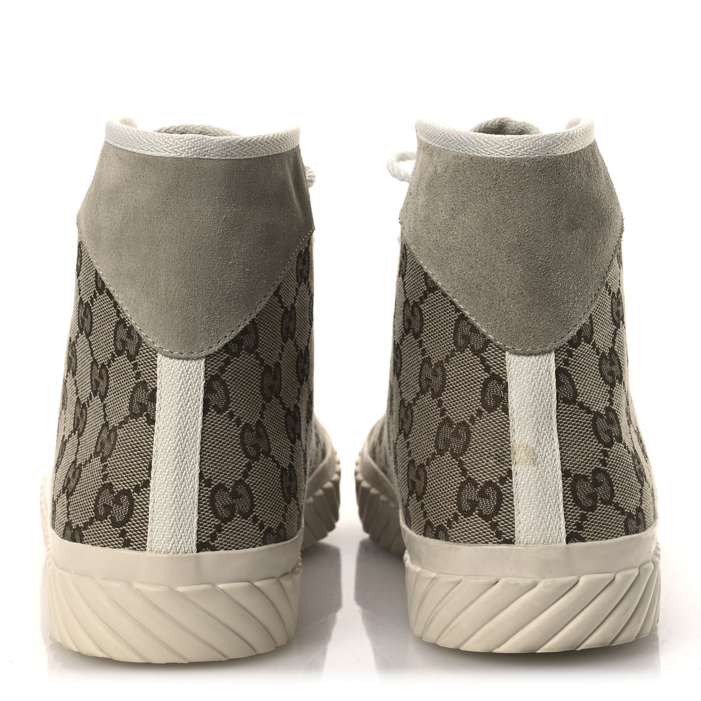 Monogram Suede Mens Tortuga High Top Sneakers 11 Beige Ebony Oatmeal Mystic White