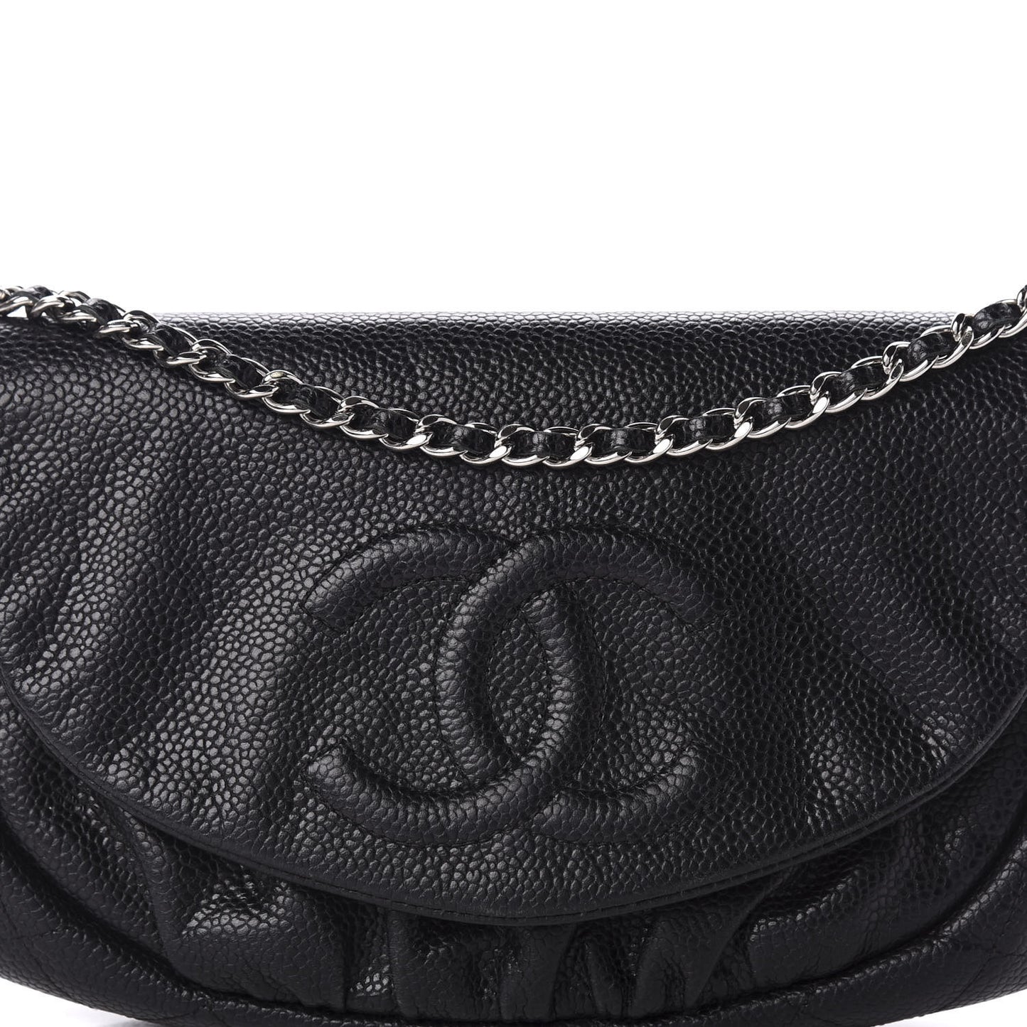 Caviar Half Moon Wallet On Chain WOC Black