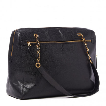 Chanel Caviar Large CC Shoulder Bag Black 2 of 9