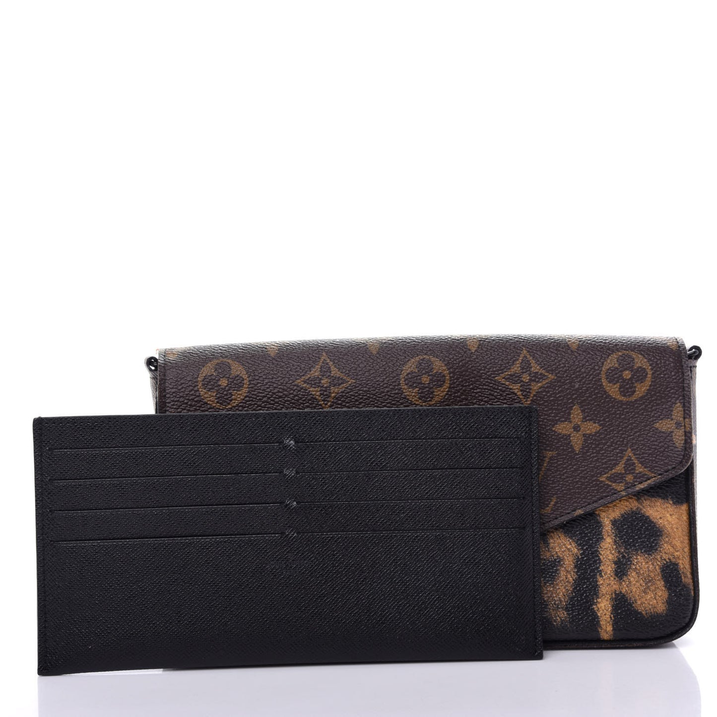Monogram Animal Print Pochette Felicie Chain Wallet