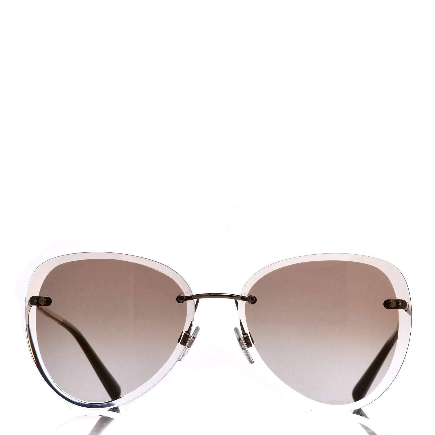 Chanel Metal Pilot Sunglasses 4239 Gold 3 of 8