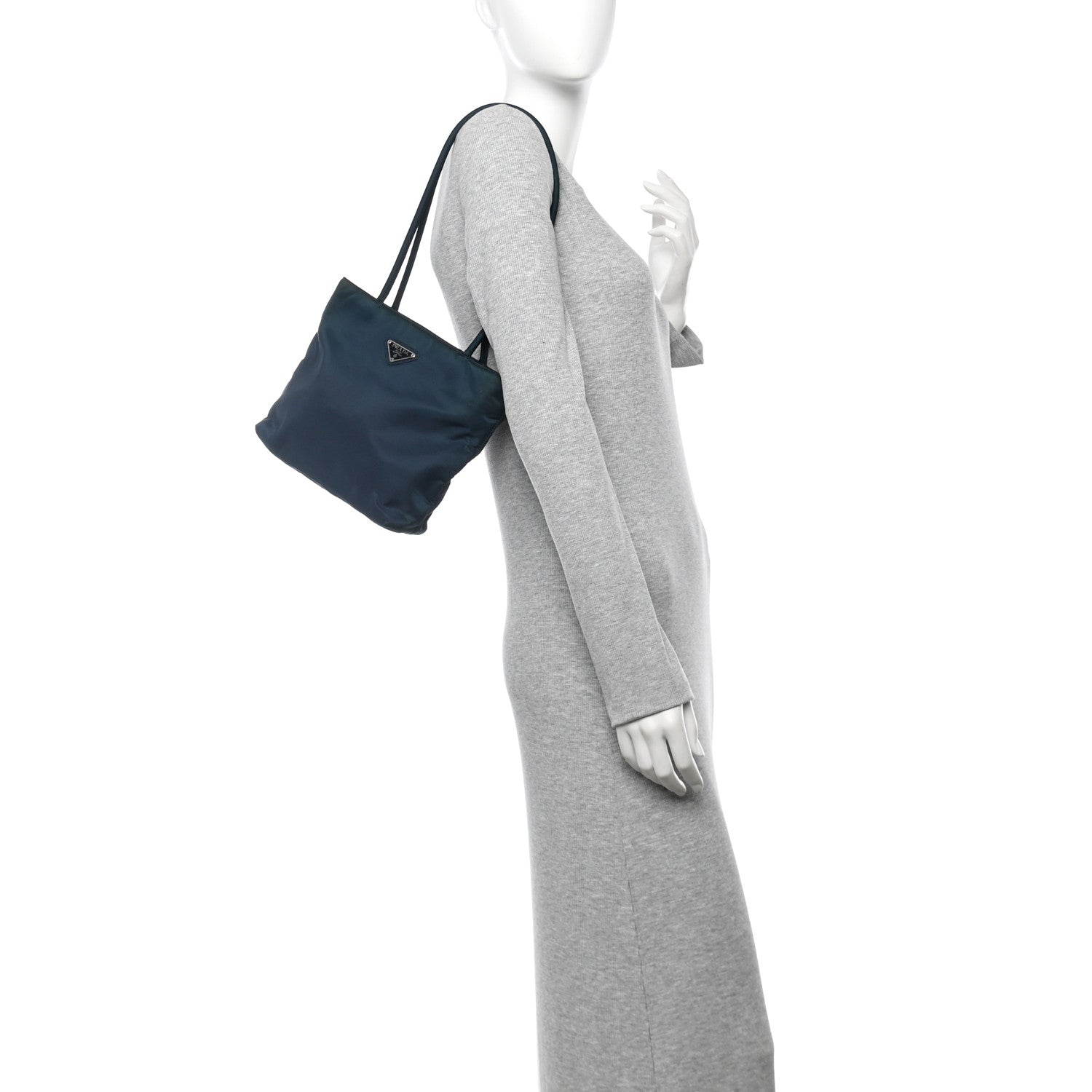 Prada Tessuto Nylon Tote Blue 2 of 10