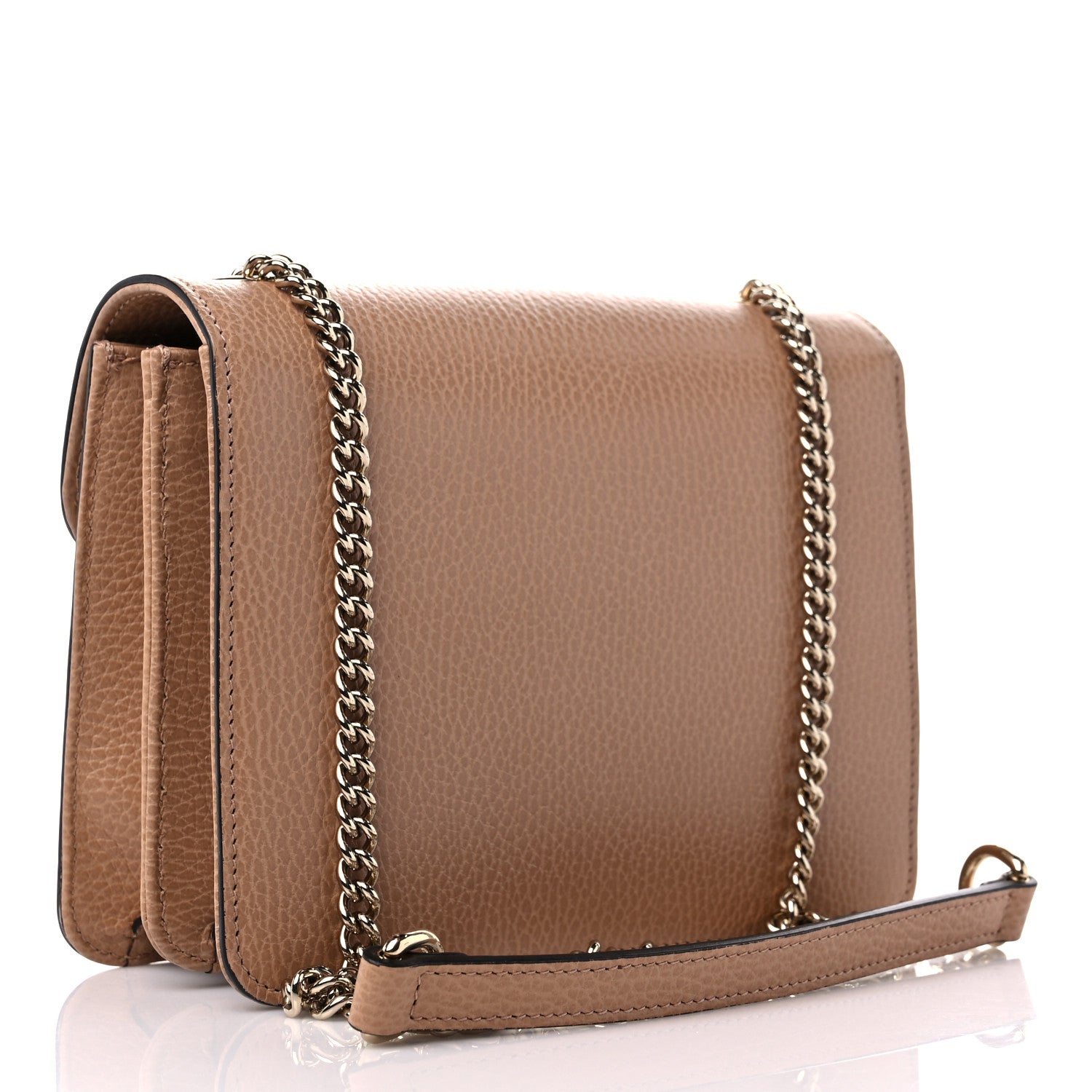 Gucci Dollar Calfskin Small Interlocking G Shoulder Bag Camelia 3 of 10