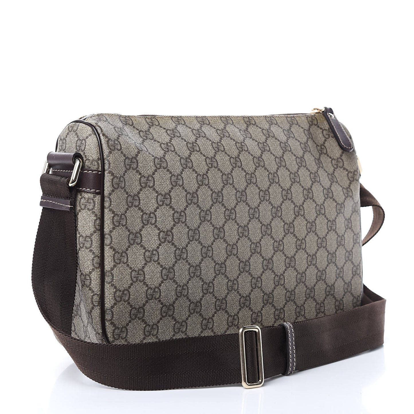 GG Plus Monogram Front Pocket Messenger Dark Brown