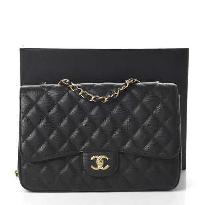 Chanel Caviar Quilted Jumbo Single Flap Black 11 of 11