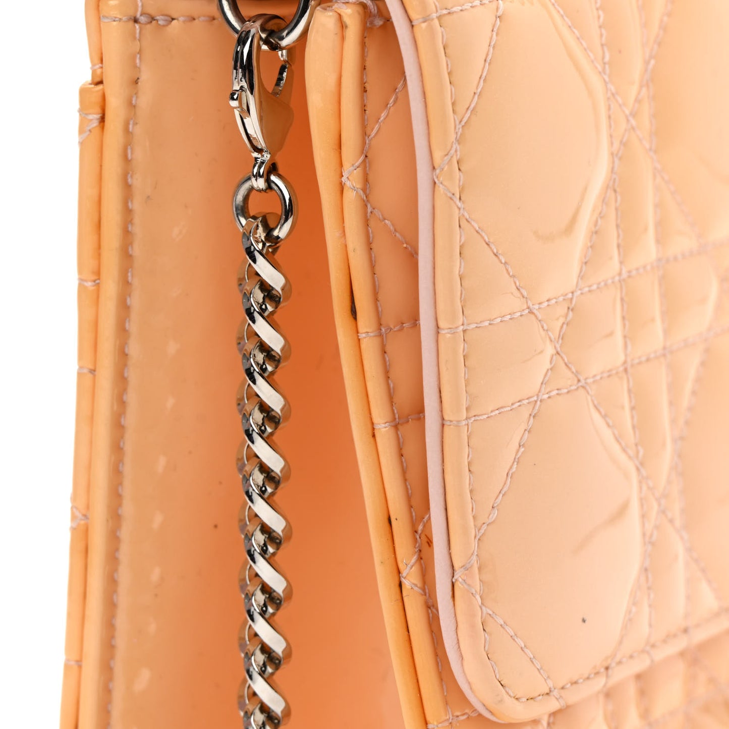 Patent Cannage Miss Dior Promenade Pouch Pink