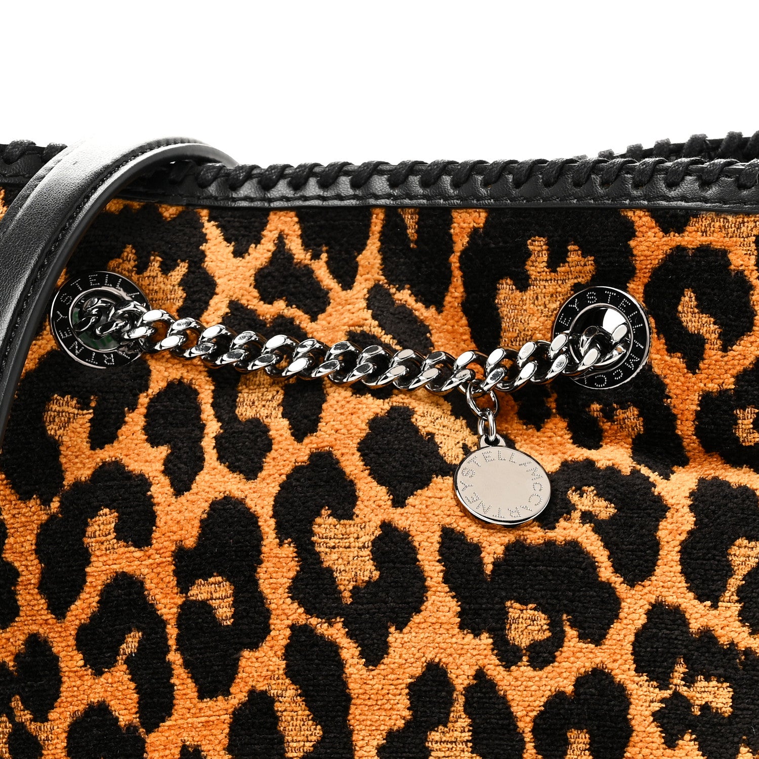Stella McCartney Jacquard Leopard Print Small Falabella Bucket Bag Leopard 7 of 9