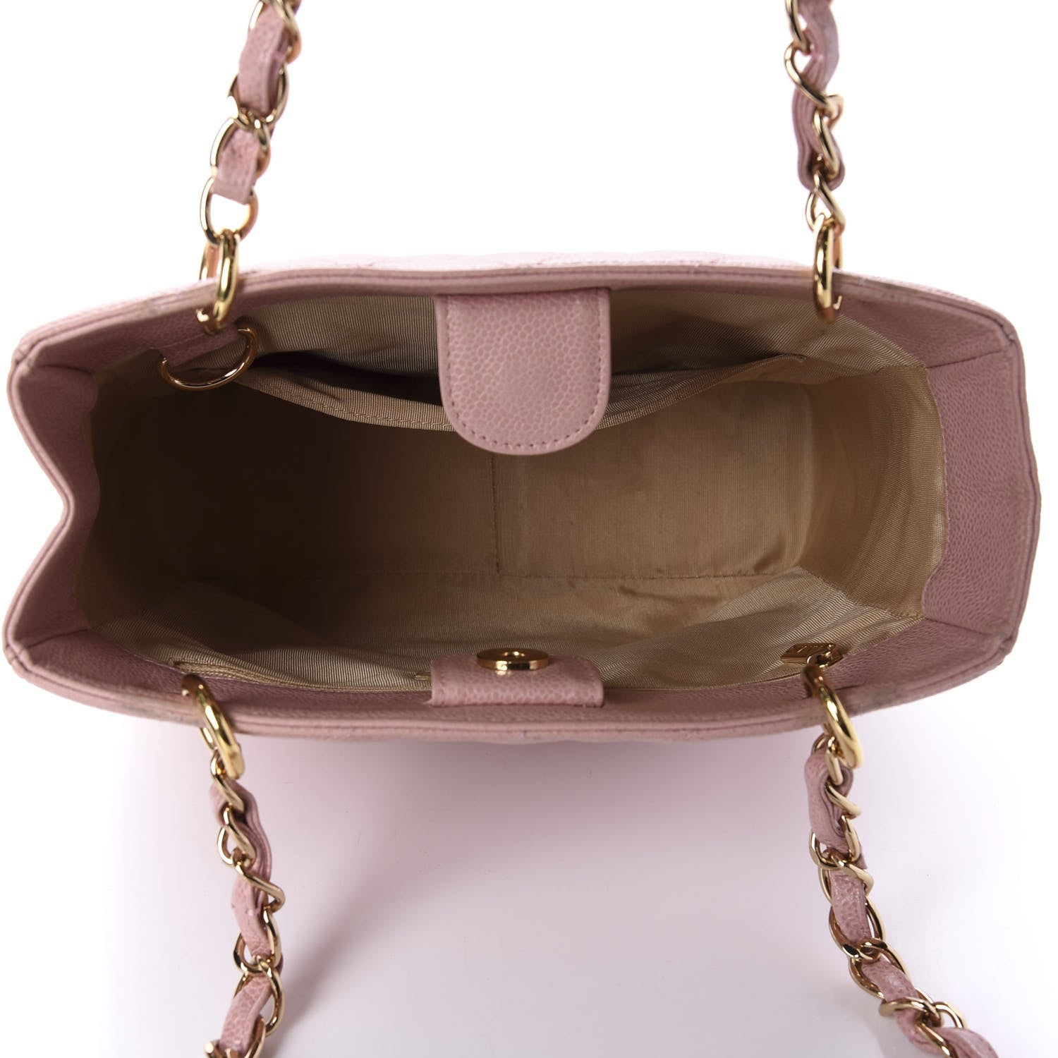 Chanel Caviar Quilted Petit Shopping Tote PST Pink 5 of 10