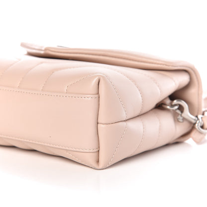 Saint Laurent Calfskin Y Quilted Monogram Toy Loulou Crossbody Bag Marble Pink 10 of 12