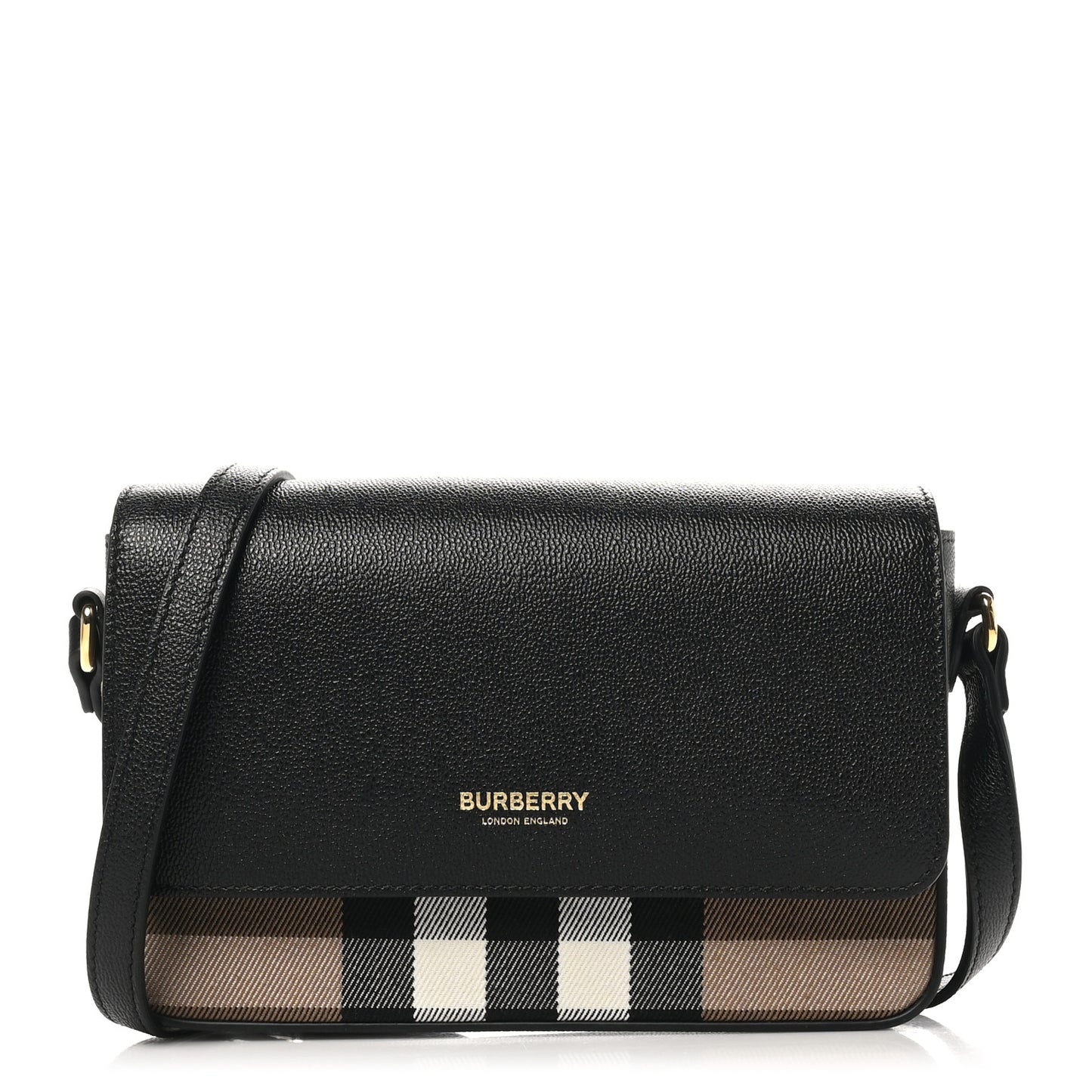 Grained Calfskin House Check Tartan Mix New Hampshire Black