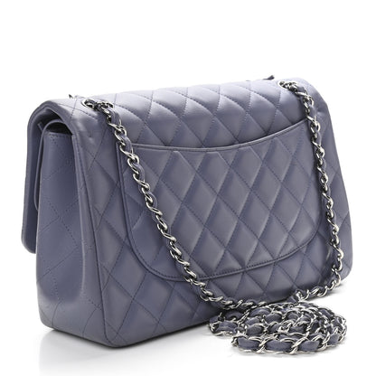 Chanel Lambskin Quilted Jumbo Double Flap Light Purple 3 of 11