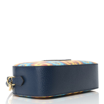 Gucci GG Supreme Kaleidoscope Calfskin Script Logo Gucci 100 Camera Bag Blue Orange Multicolor Blue Agata 4 of 10