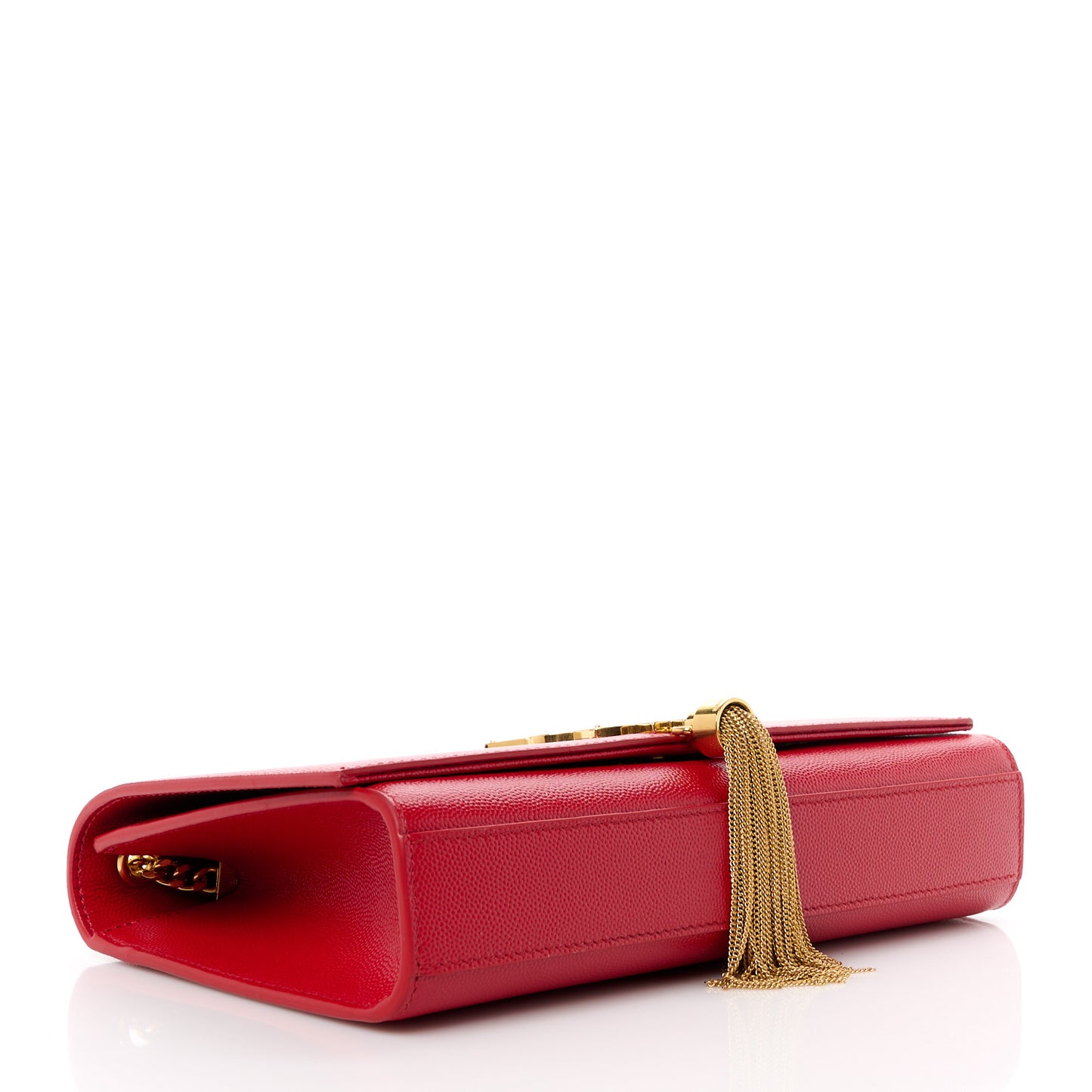 Grain De Poudre Medium Classic Monogram Kate Tassel Satchel Lipstick Red
