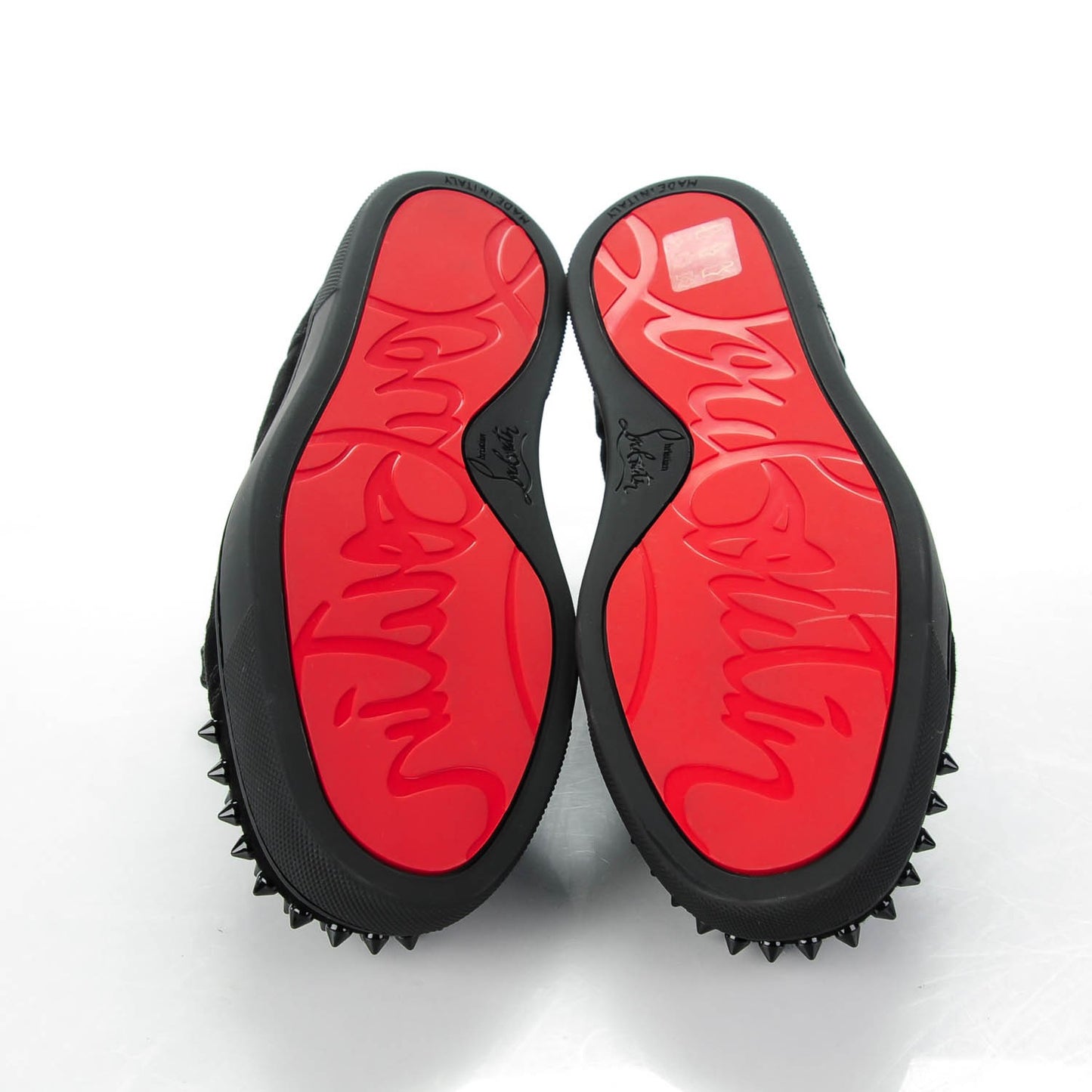 Suede Louis Junior Spikes Flat Sneakers 36.5 Black