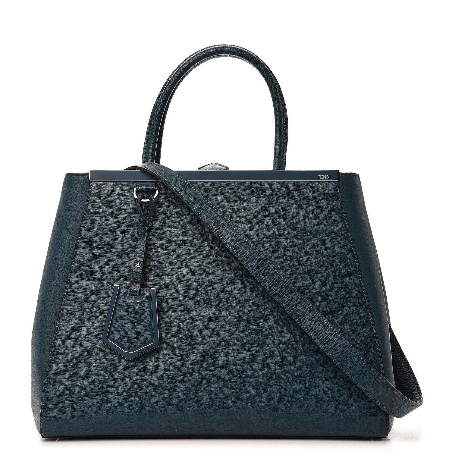 Fendi Vitello Elite Flamingo Regular 2Jours Tote Oceano 1 of 9