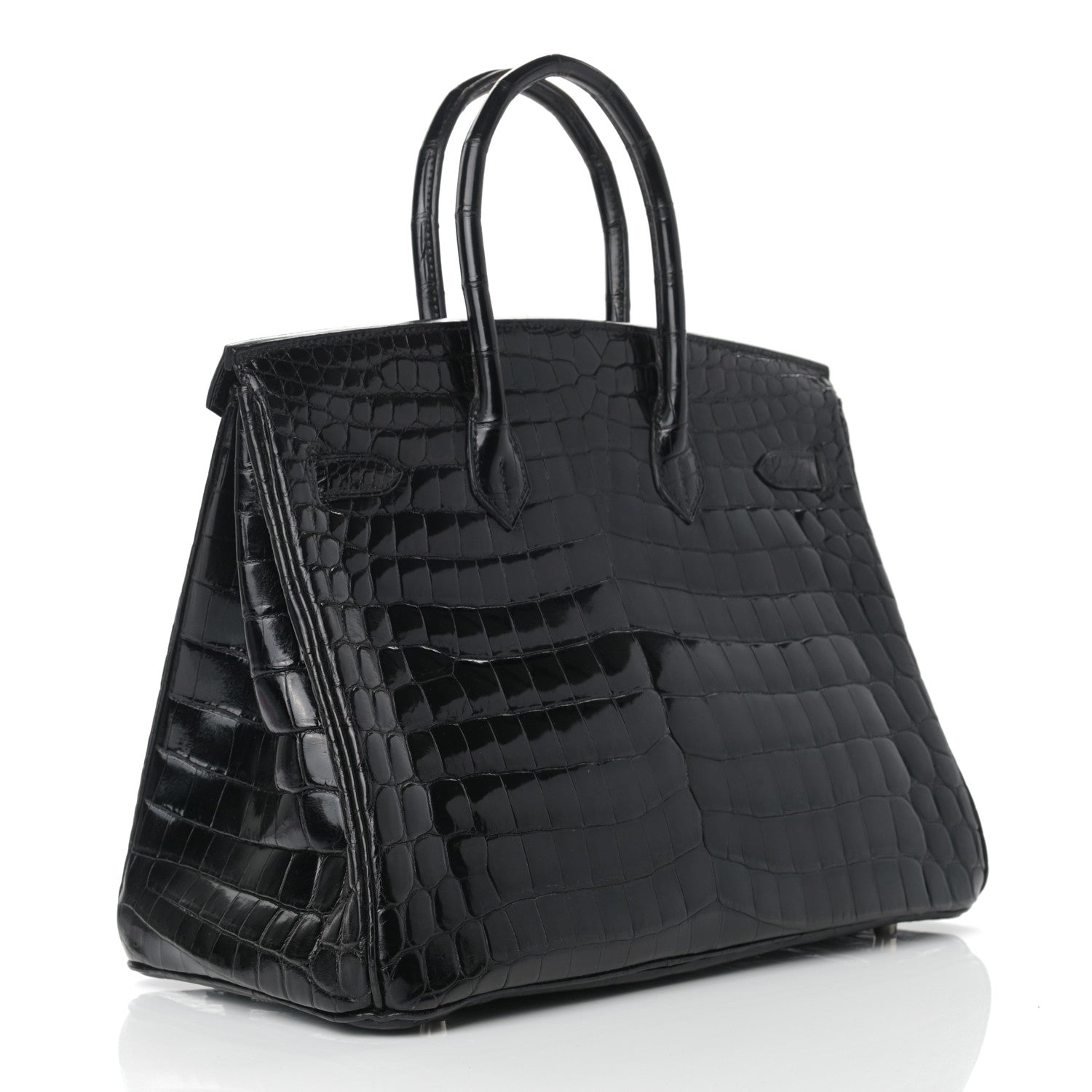 Hermes Shiny Niloticus Crocodile Birkin 35 Black 3 of 37