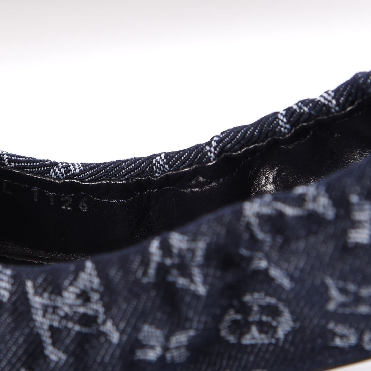 Monogram Denim Elba Ballerina Flats 39 Marine