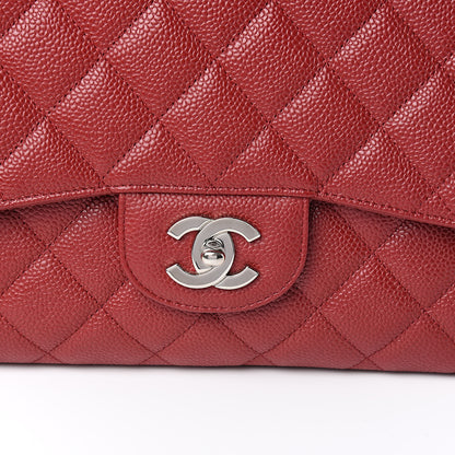 Chanel Caviar Quilted Jumbo Single Flap Red 10 of 10