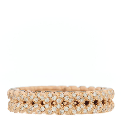 Anita Ko 18K Rose Gold Diamond Braided Ring 54 7 3 of 5