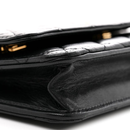 Chanel Lambskin Quilted Wallet On Chain WOC Black 9 of 11