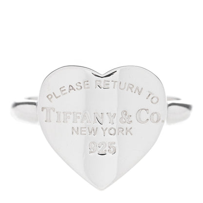 Tiffany Sterling Silver Return to Tiffany Heart Ring 48 4.5 1 of 3