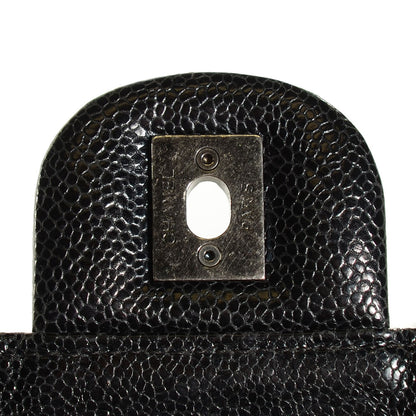 Chanel Crumpled Grained Calfskin CC Crave Jumbo Flap Black 9 of 9