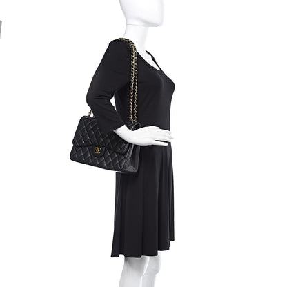 Chanel Caviar Quilted Jumbo Double Flap Black 2 of 18