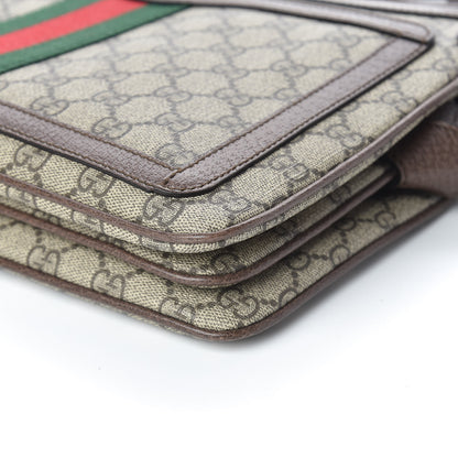 Gucci GG Supreme Monogram Web Medium Ophidia Shoulder Bag Beige New Acero 6 of 10