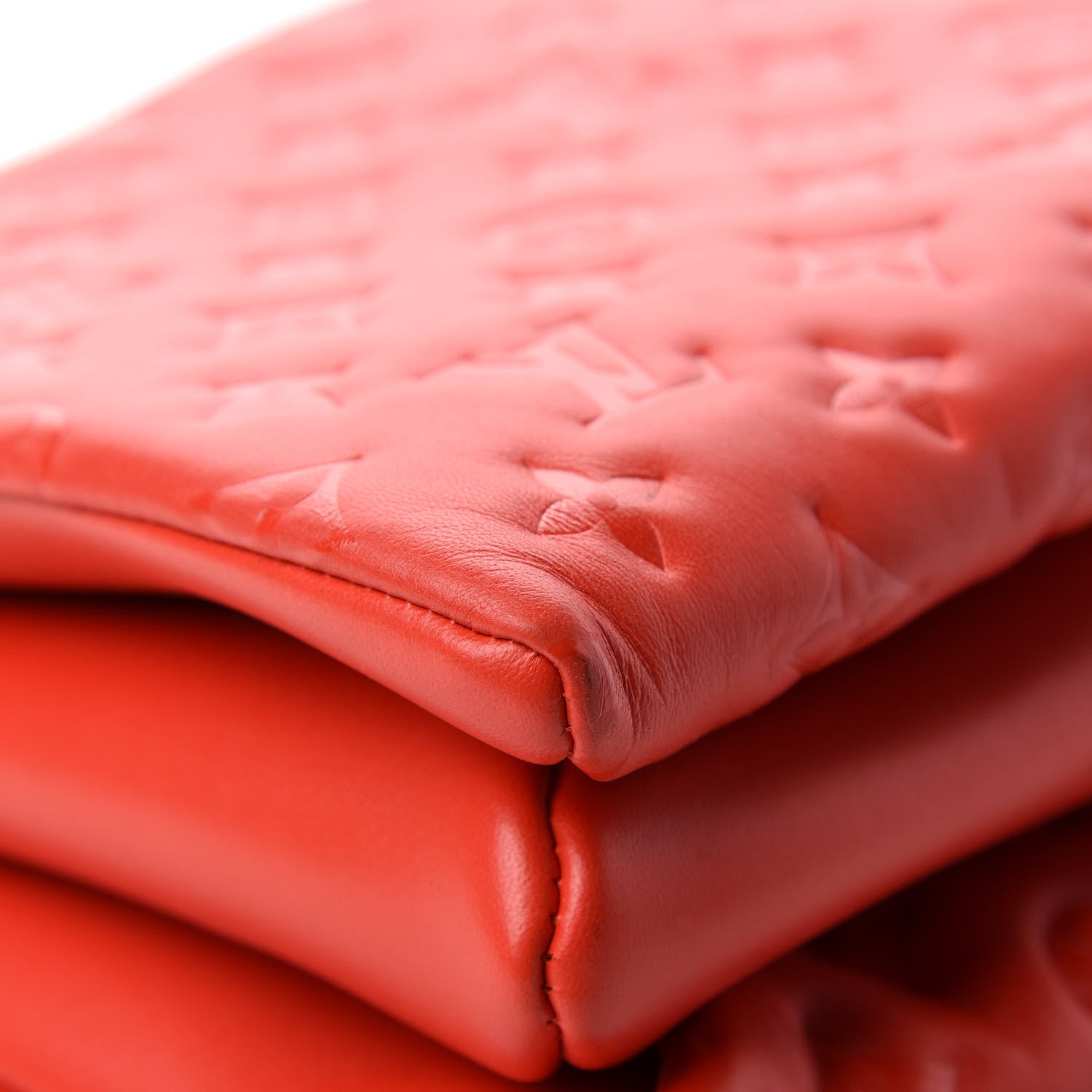 Louis Vuitton Lambskin Embossed Monogram Coussin PM Red 10 of 13