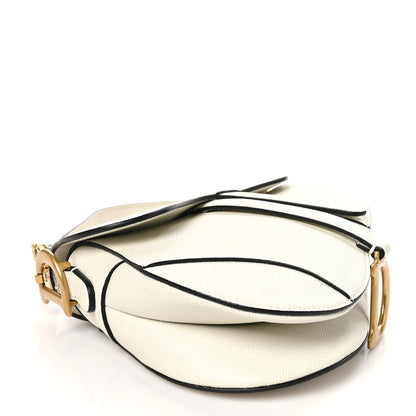 Christian Dior Grained Calfskin Saddle Bag White 4 of 11