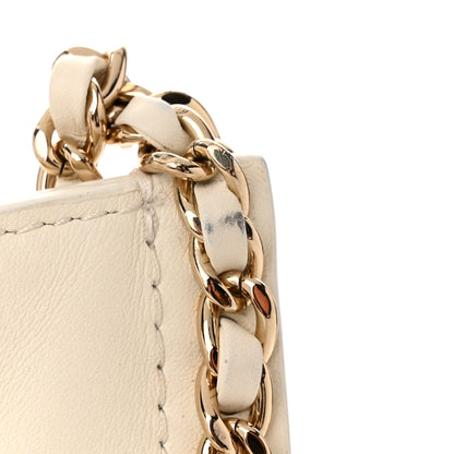 Chanel Calfskin Quilted Fringe Small Shopping Bag White 11 of 11