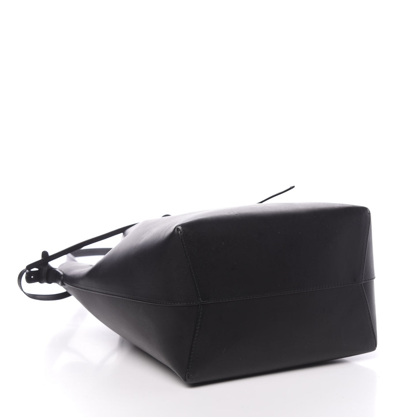 Vegetable Tanned Calfskin Bucket Bag Black Argento