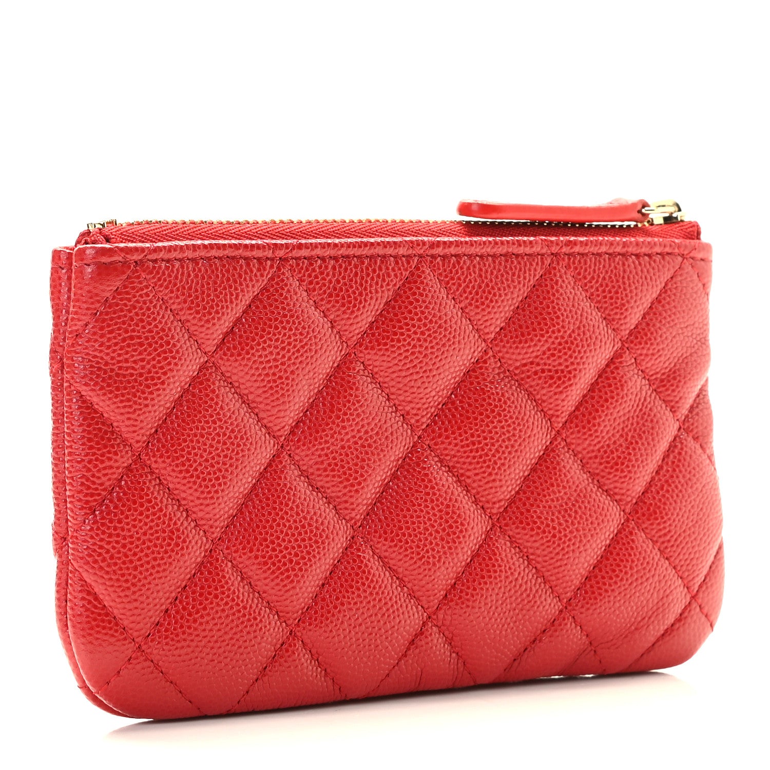 Chanel Caviar Quilted Small Cosmetic Case Red 2 of 8