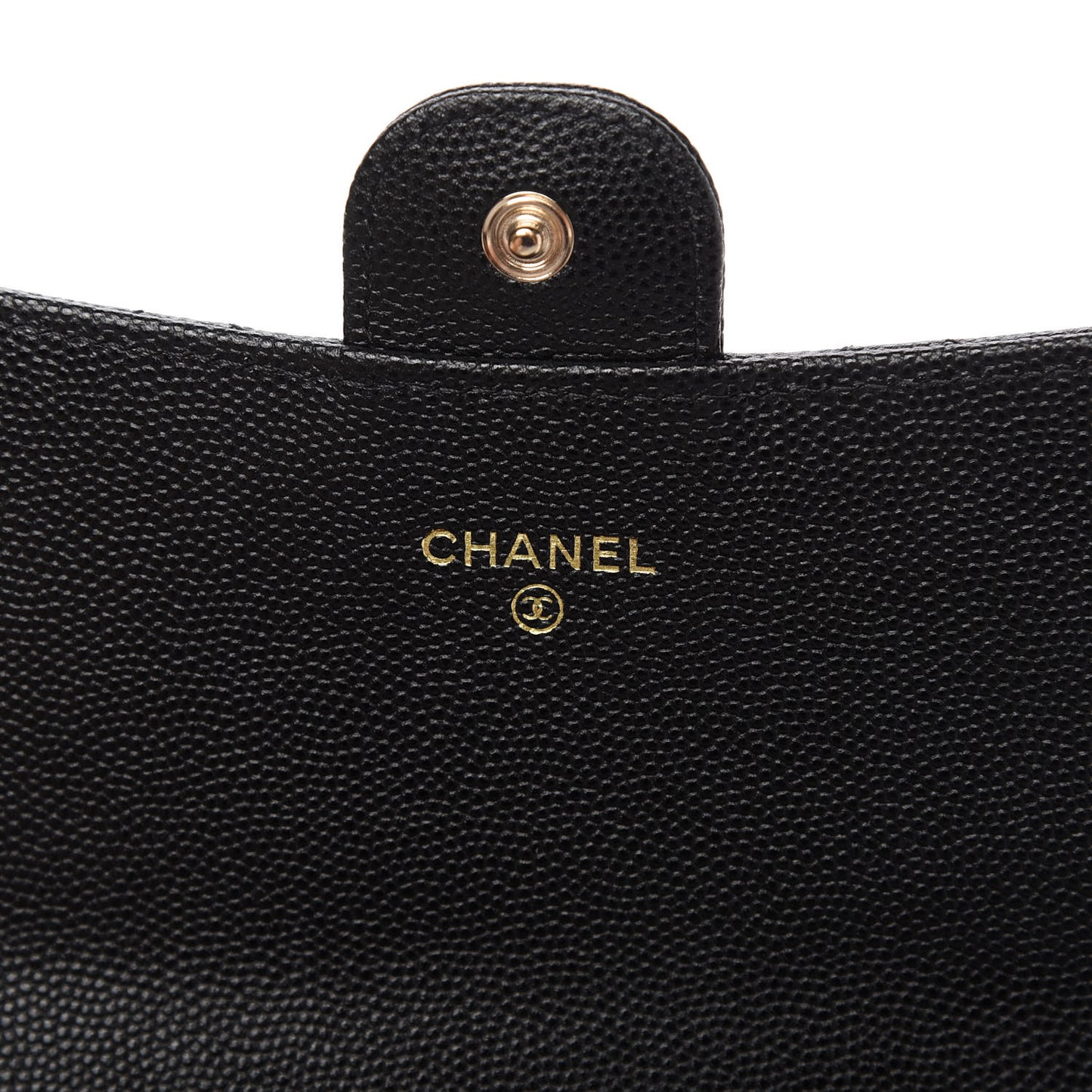 Caviar Quilted Flap Phone Holder With Chain Black