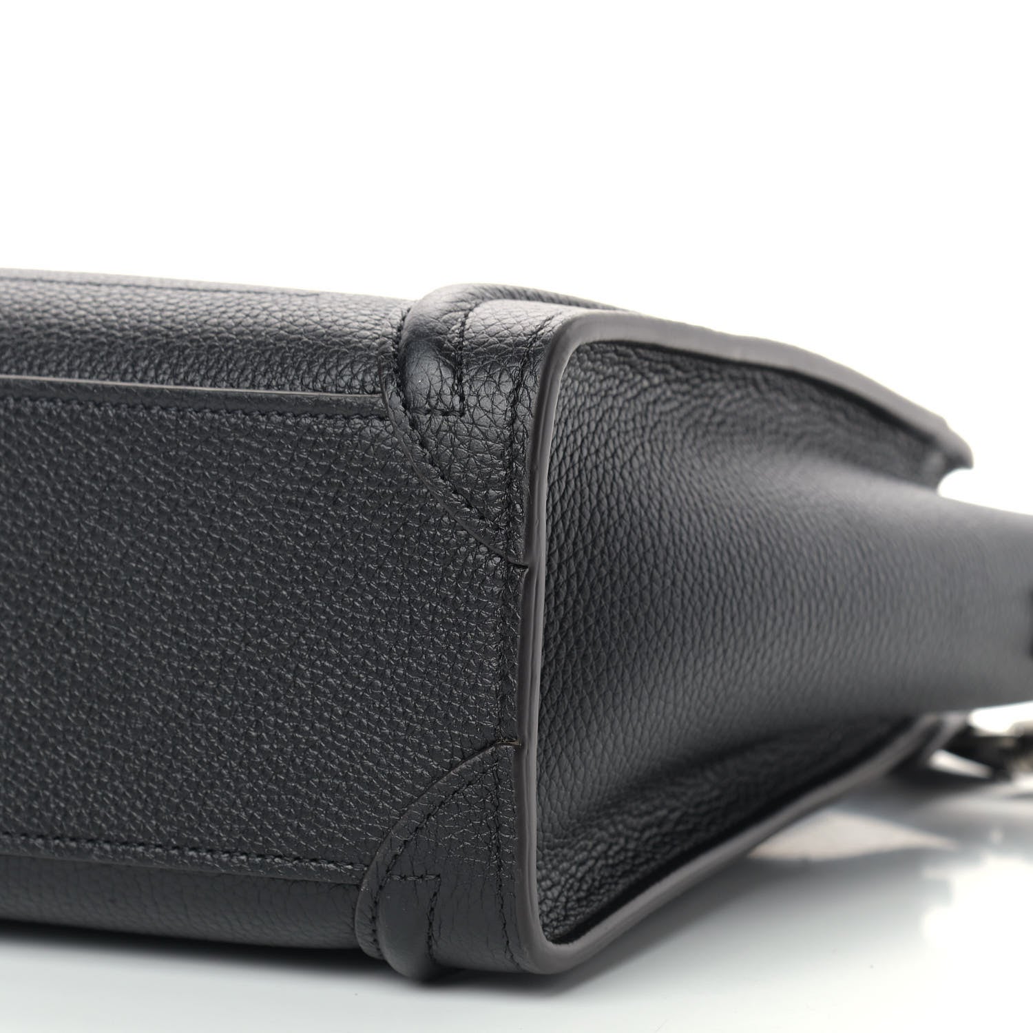 Celine Drummed Calfskin Nano Luggage Black 10 of 10
