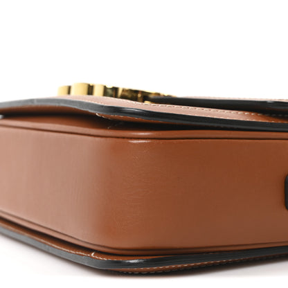 Celine Textile Natural Calfskin Classique Triomphe Khaki Tan 10 of 10