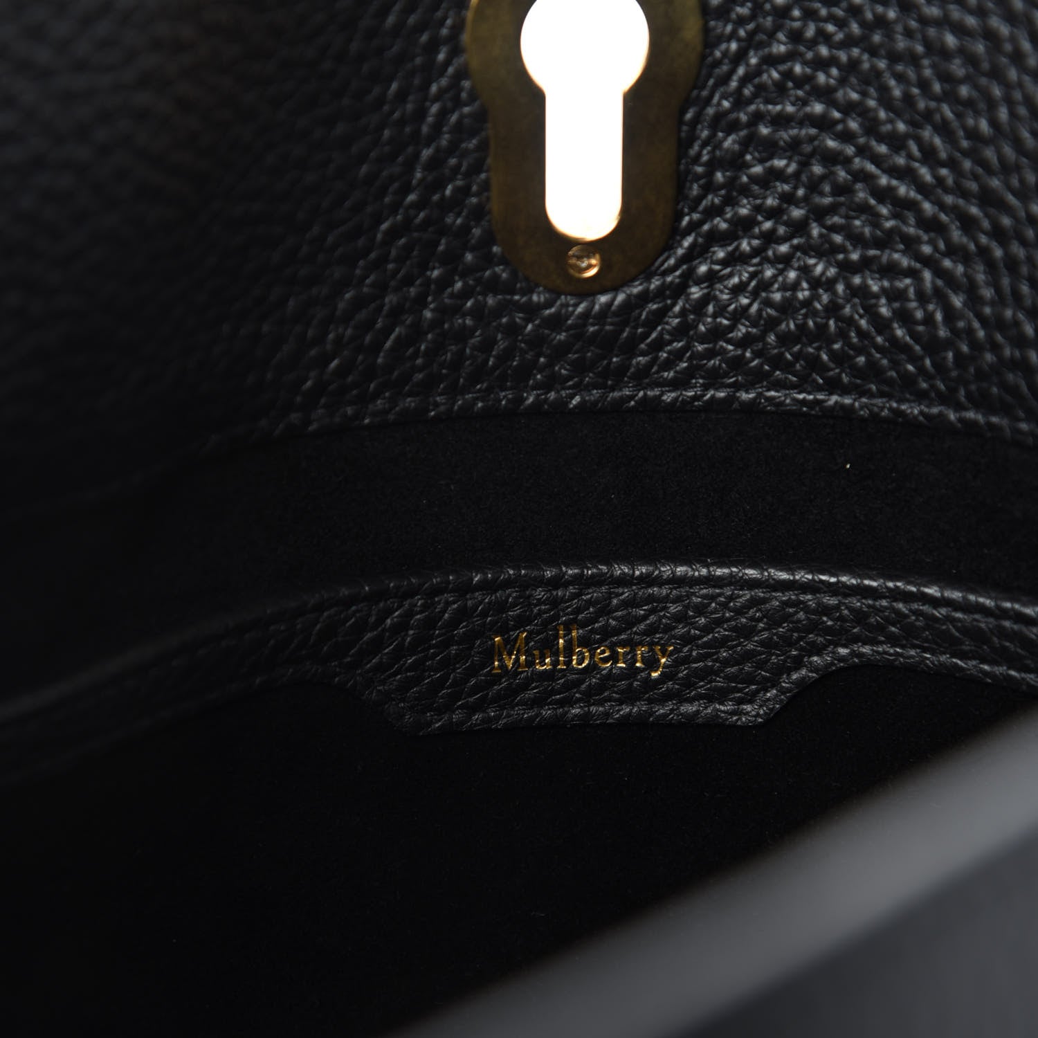 Mulberry Small Classic Grain Calfskin Small Leighton Black 8 of 9