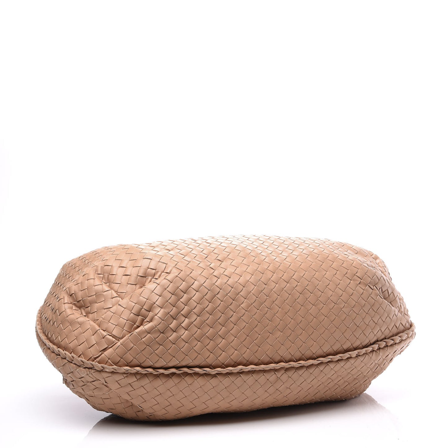 Nappa Intrecciato Medium Belly Veneta Hobo Camel