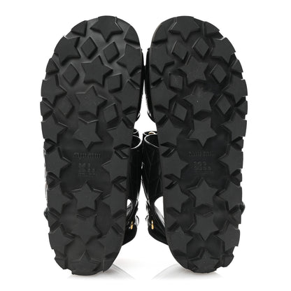 Miu Miu Nappa Matelasse Sporty Sandals 39 Black 6 of 10