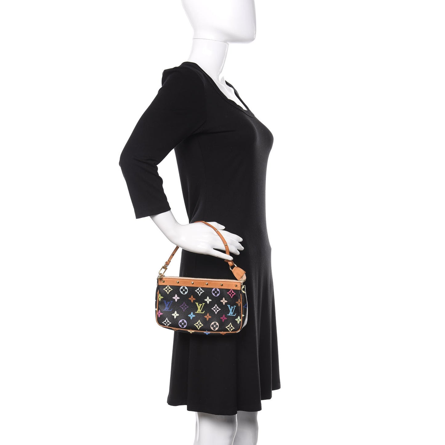 Monogram Multicolor Pochette Accessories Black