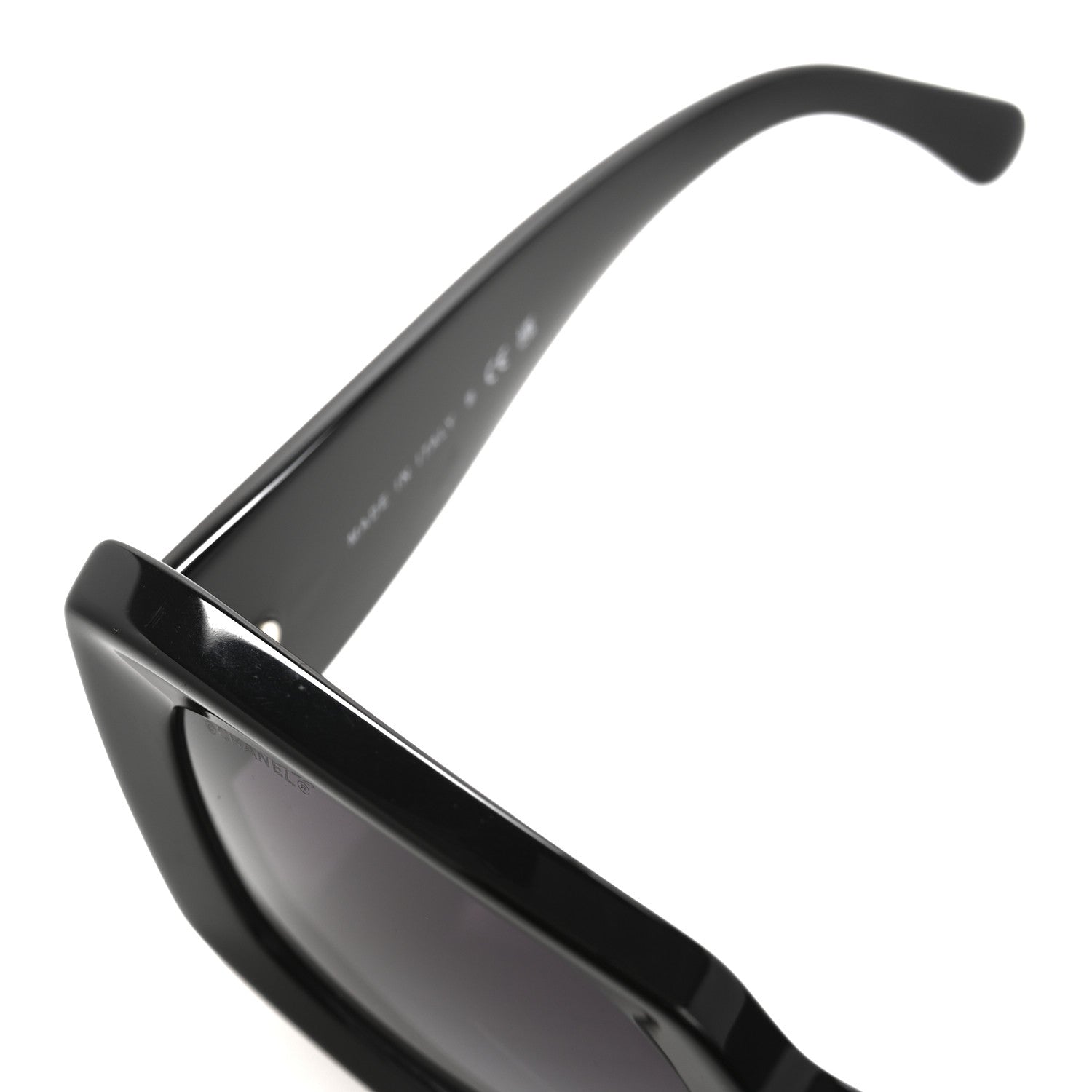 Chanel Acetate Rectangle Sunglasses 5435 Black 10 of 11