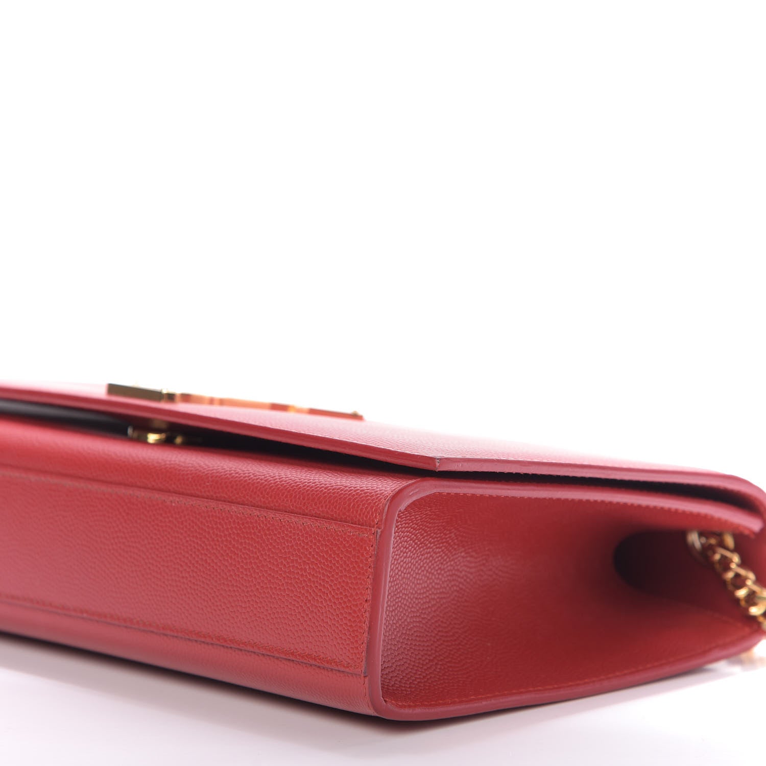 Saint Laurent Grain De Poudre Medium Monogram Kate Satchel Red 7 of 8